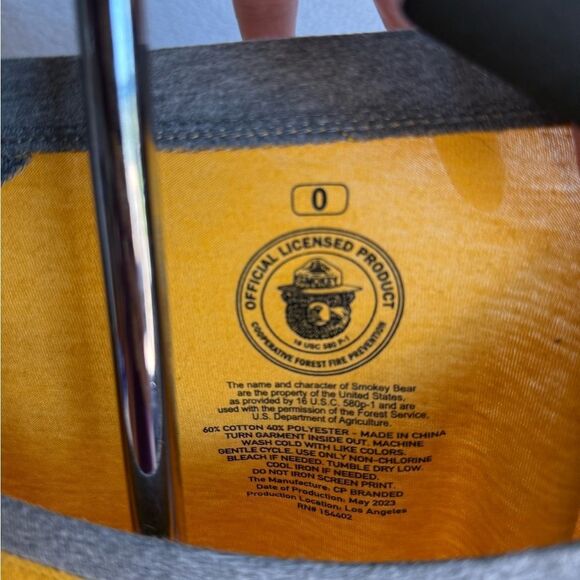 Smokey Bear Classic Fit Cotton Varsity Tee - Picture 3 of 4